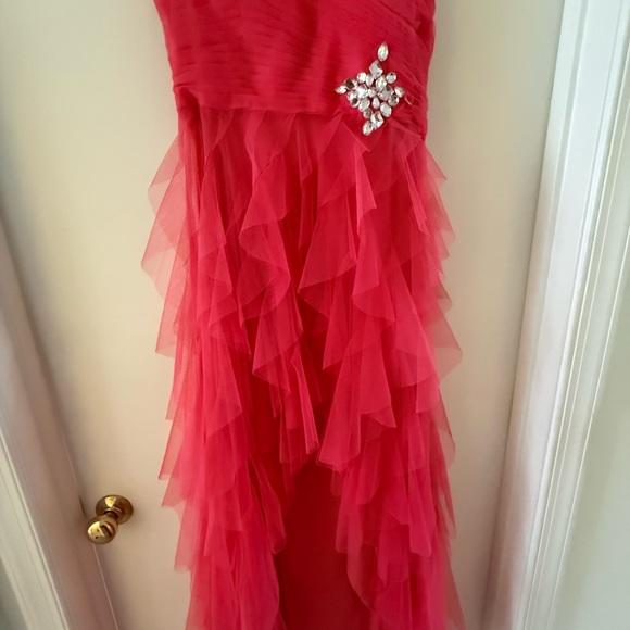strapless open back dress MAROON SEQUIN DAVIDS BRIDAL womens formal dress, 0 – Pink Bulldog Boutique main image 1